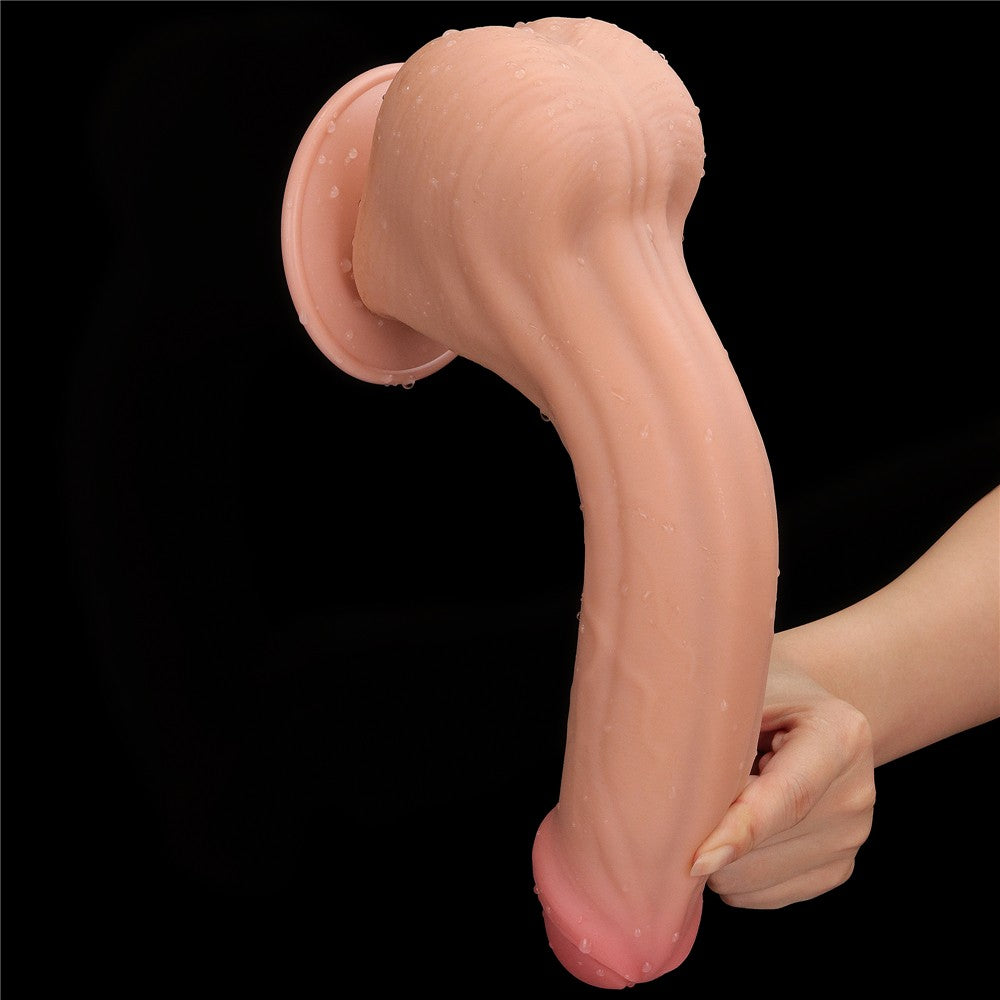 11.5'' King Sized Sliding Skin Dual Layer Dong - detaliu 10
