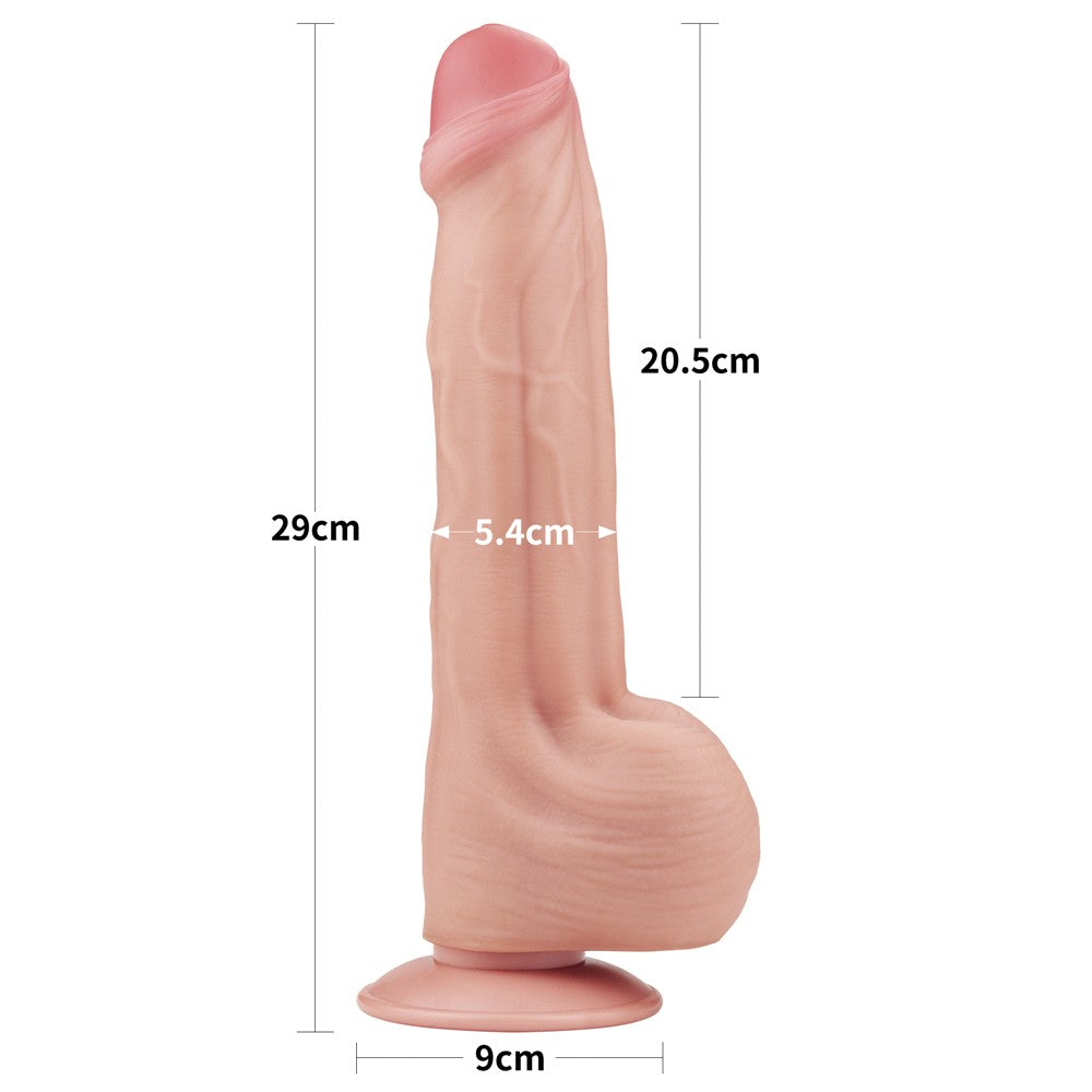 11.5'' King Sized Sliding Skin Dual Layer Dong - detaliu 14