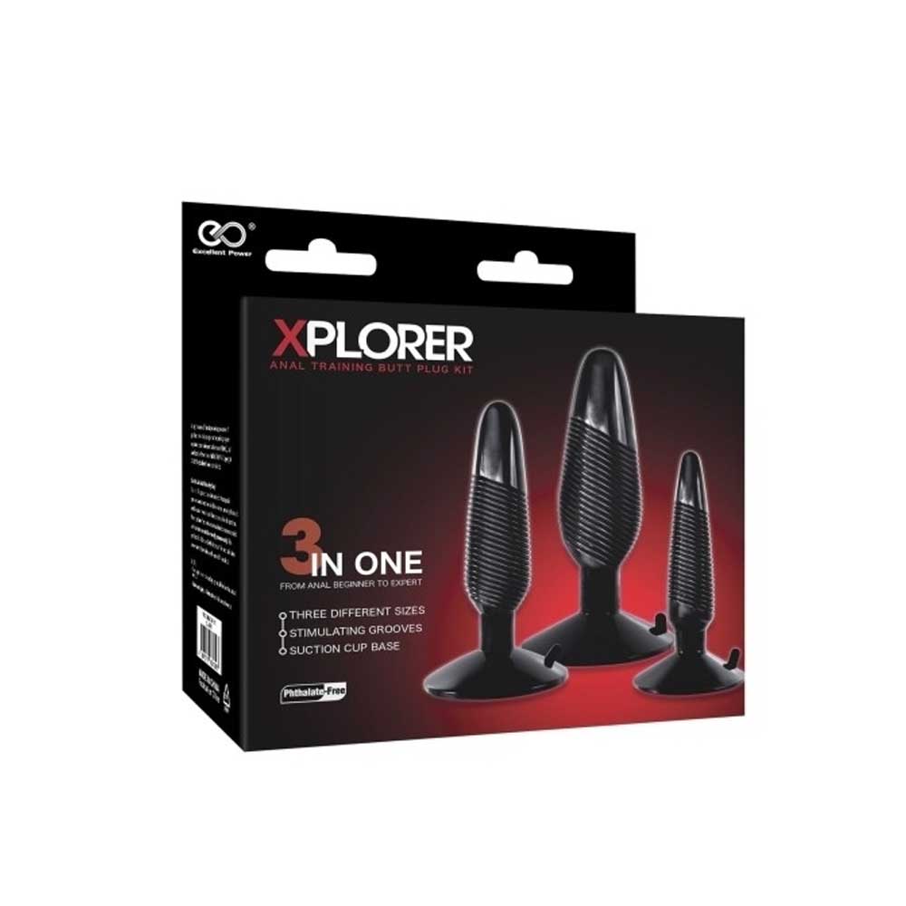 Xplorer - Set de dopuri anale, 3 bucăți
