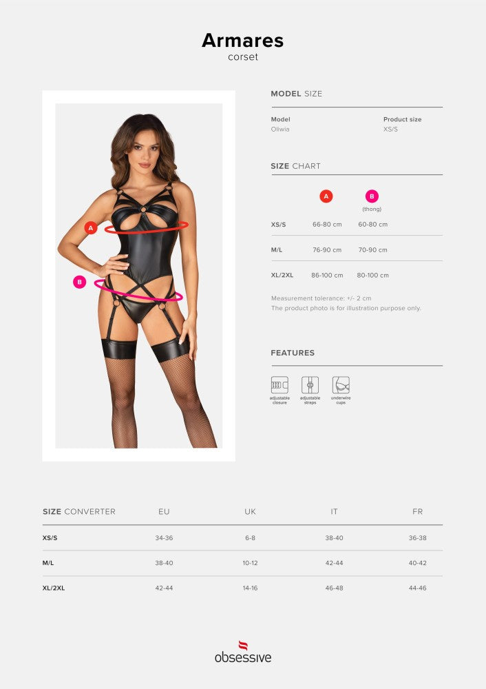 Armares corset & thong XS/S - detaliu 8