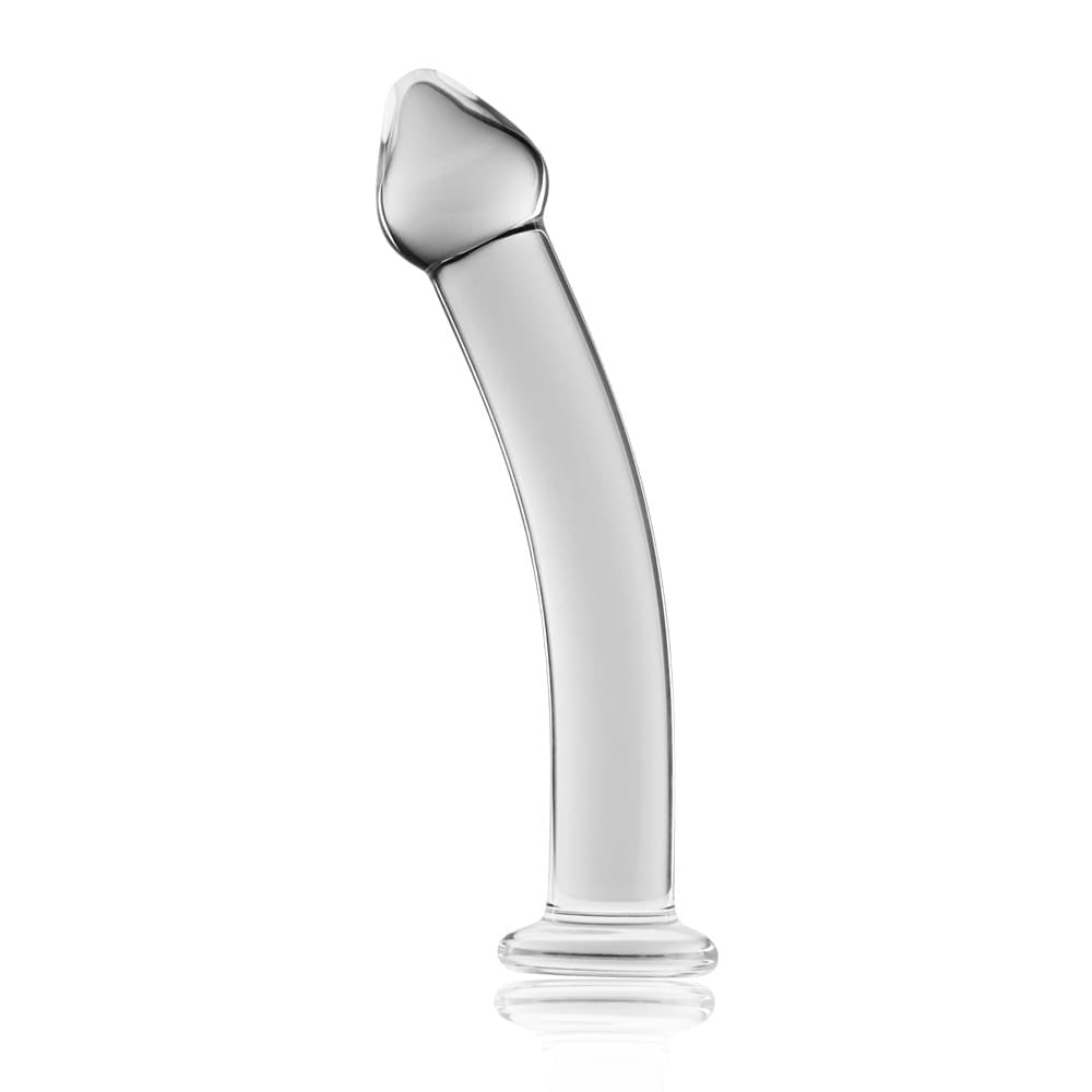Glass Romance - Dildo din sticlă, transparent, 14.5 cm - detaliu 1