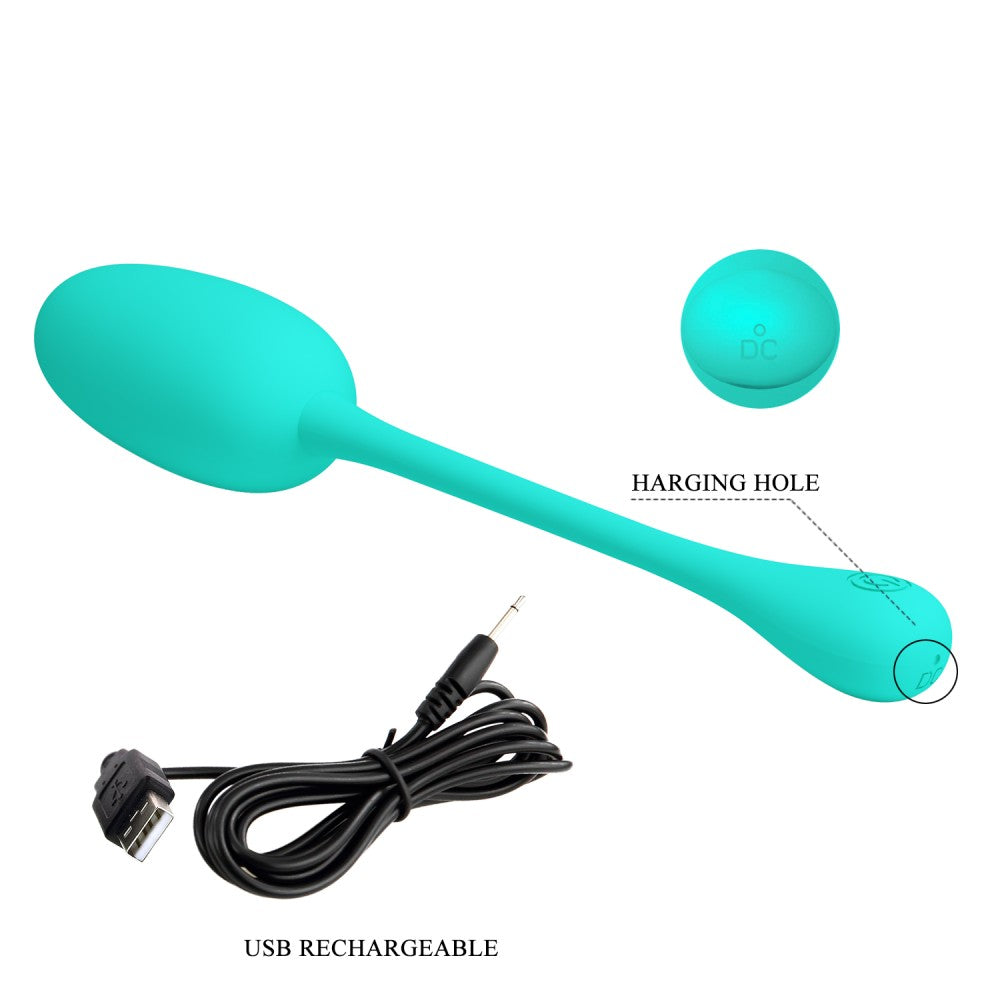 Knucker - Ou vibrator, verde, 18.6 cm - detaliu 2