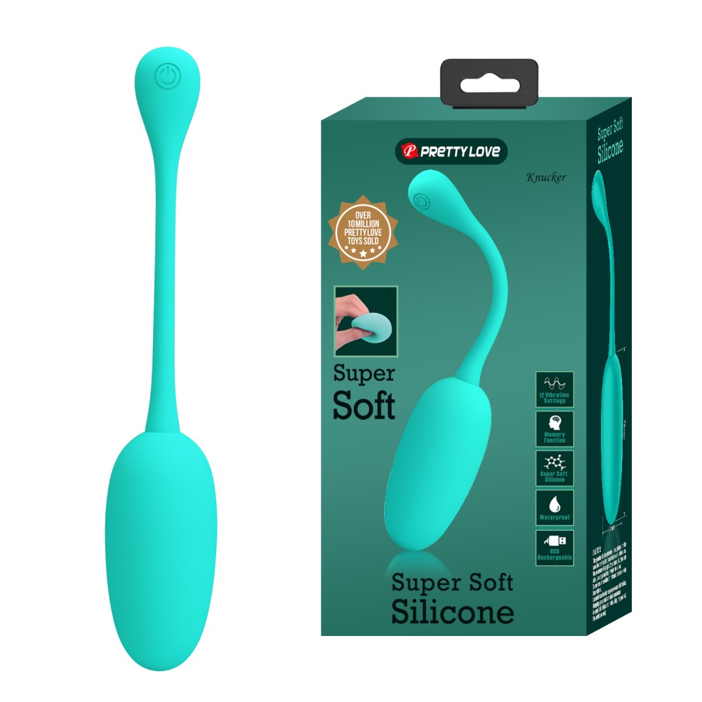 Knucker - Ou vibrator, verde, 18.6 cm - detaliu 3