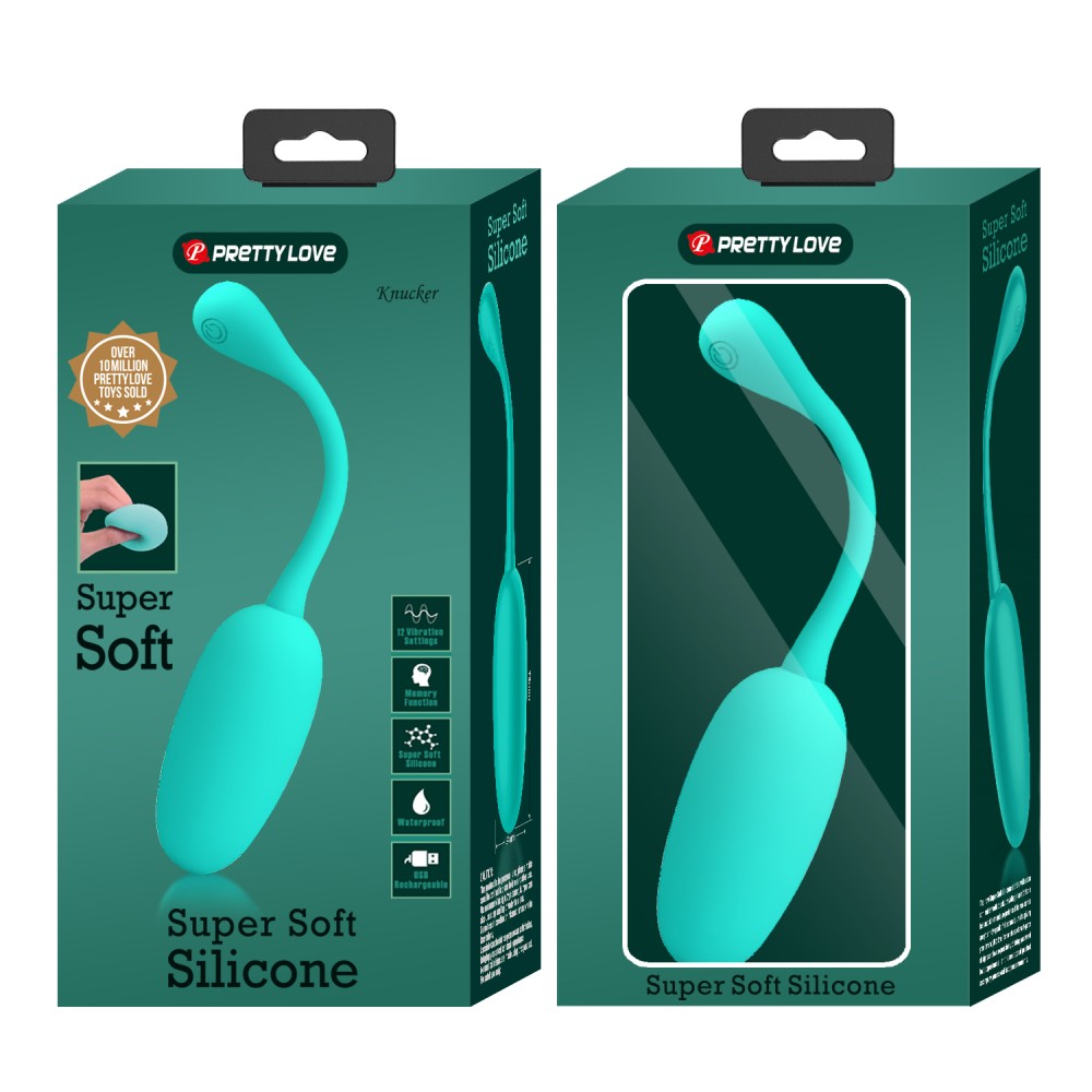Knucker - Ou vibrator, verde, 18.6 cm - detaliu 4