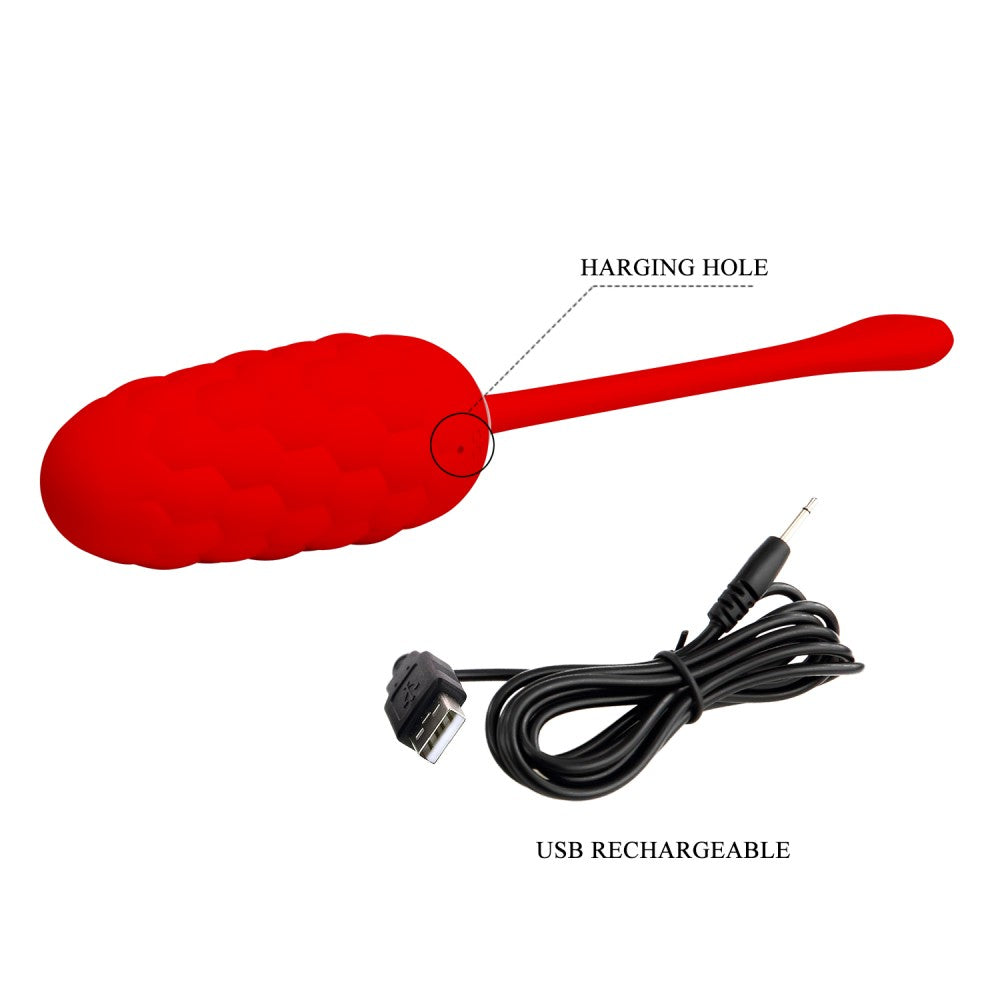 Marina - Glonț vibrator, roșu, 19.7 cm - detaliu 2