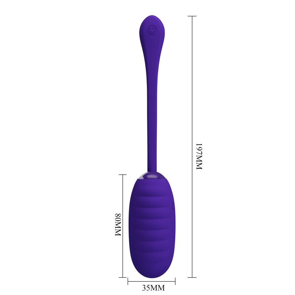 Pretty Love Kirk - Ou Vibrator Wireless, mov, 19,7 cm - detaliu 10