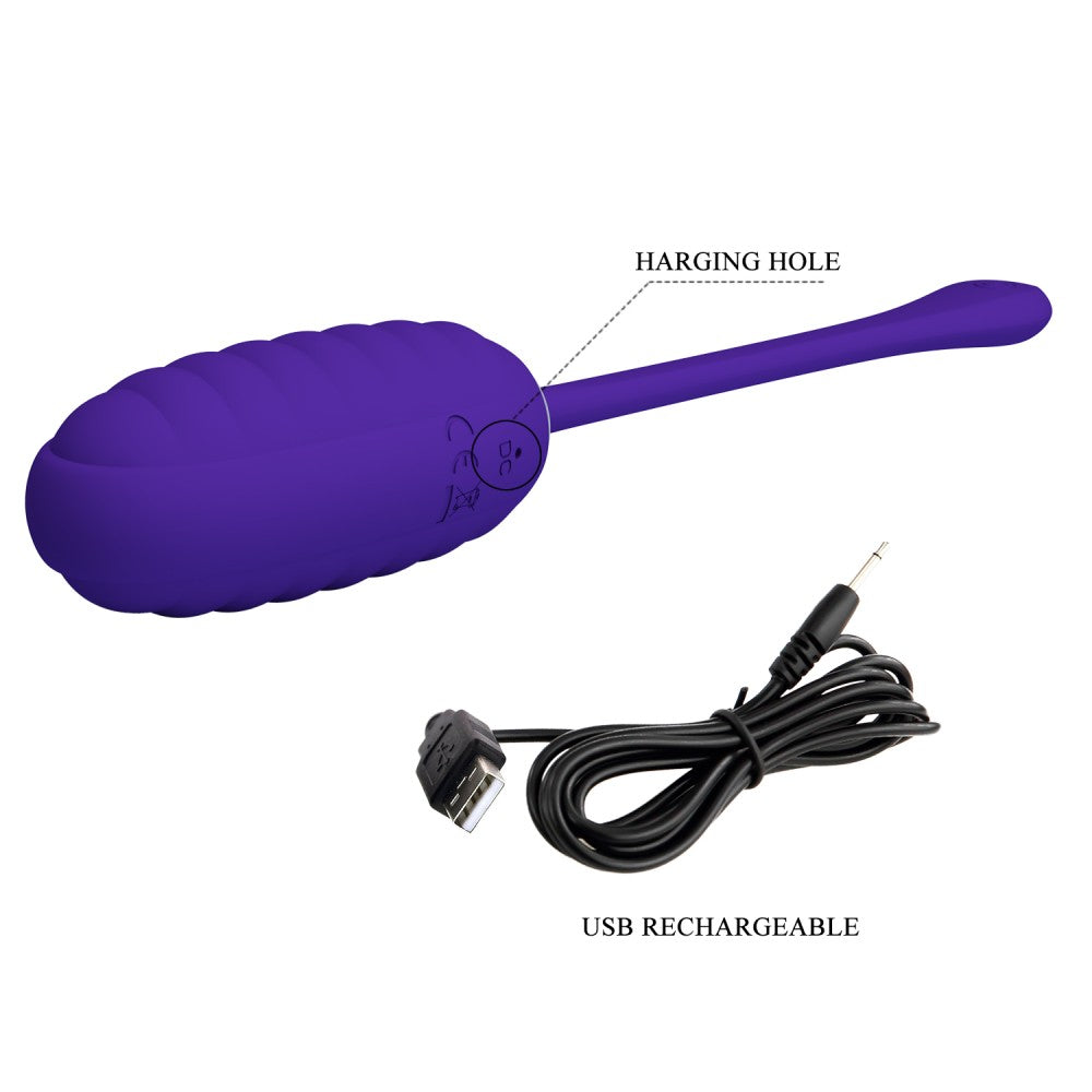 Pretty Love Kirk - Ou Vibrator Wireless, mov, 19,7 cm - detaliu 2