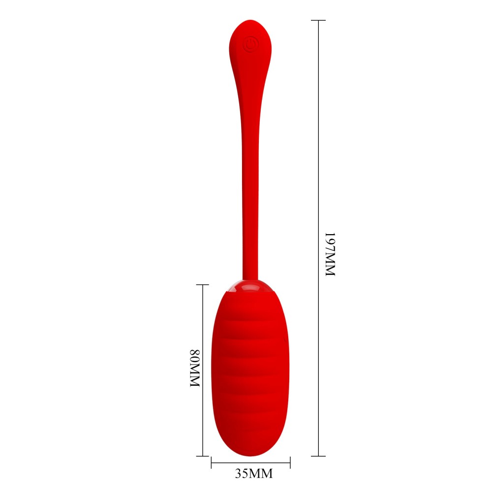 Pretty Love Kirk - Ou Vibrator Wireless, roșu, 19,7 cm - detaliu 10