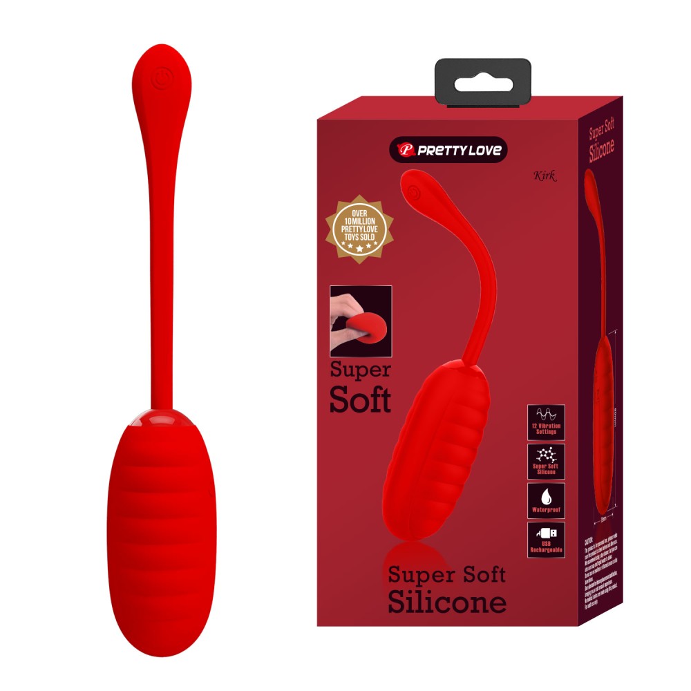 Pretty Love Kirk - Ou Vibrator Wireless, roșu, 19,7 cm - detaliu 3