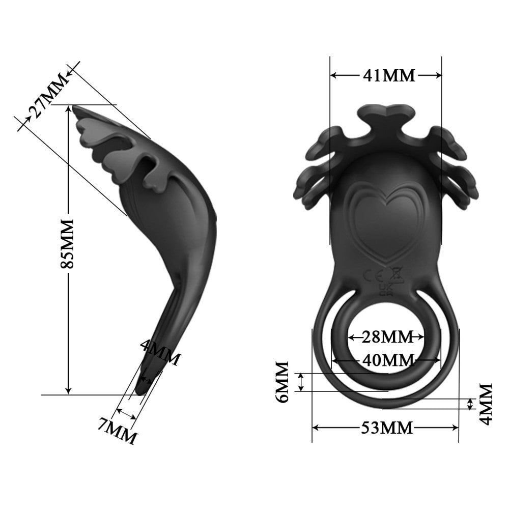 Pretty Love Vibrant Penis Ring Ruben Black - detaliu 6