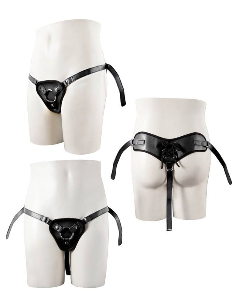 Strap-on harness with two rings - detaliu 1
