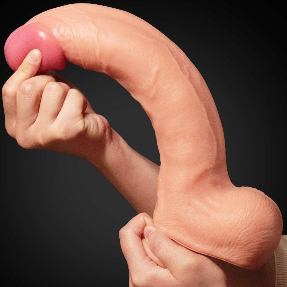 12" Dual Layered Platinum Silicone Cock 1, 30.5x5.8 cm - detaliu 2