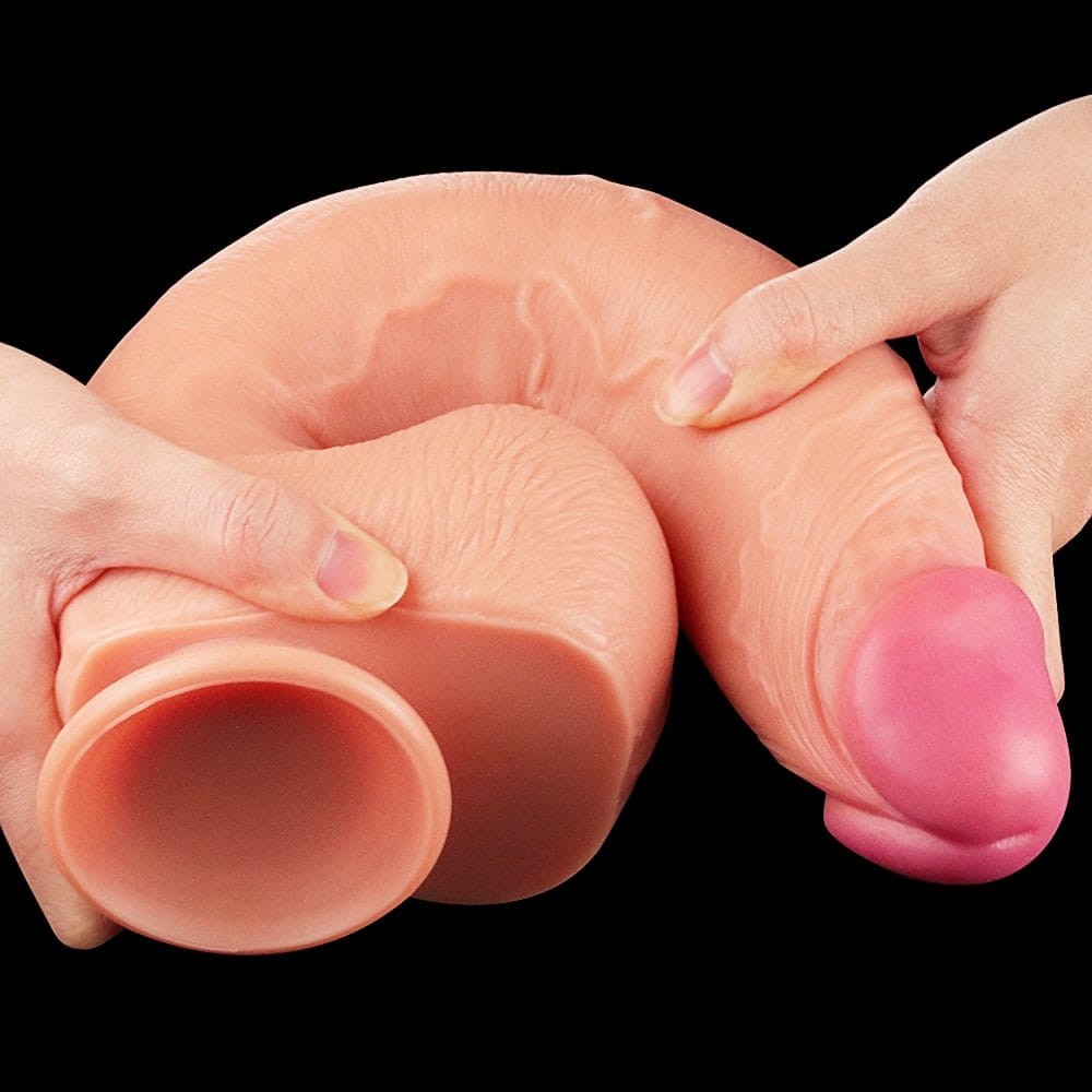 12" Dual Layered Platinum Silicone Cock 1, 30.5x5.8 cm - detaliu 5