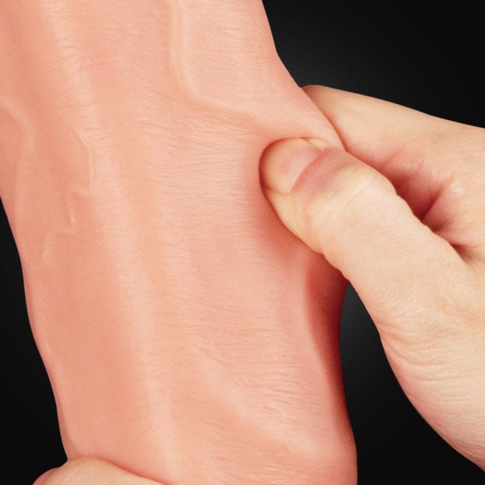 12" Dual Layered Platinum Silicone Cock 1, 30.5x5.8 cm - detaliu 6
