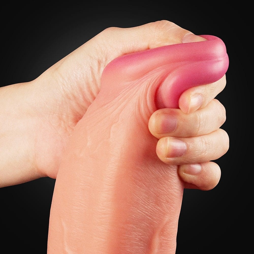 12" Dual Layered Platinum Silicone Cock 1, 30.5x5.8 cm - detaliu 7