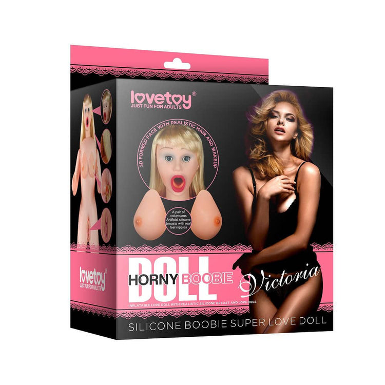 Țâțoasa excitată - Păpușă gonflabilă cu cap, sâni , vagin si anus de silicon