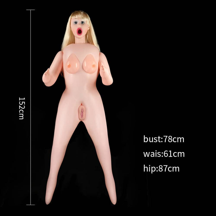 Țâțoasa excitată - Păpușă gonflabilă cu cap, sâni , vagin si anus de silicon