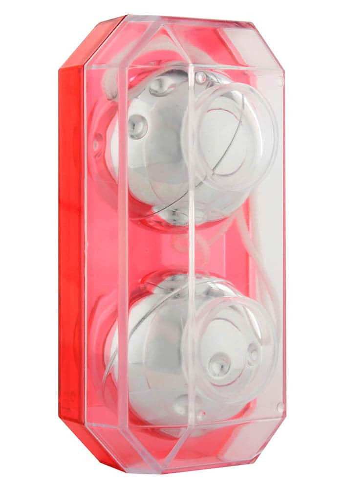 Bile vaginale metalice argintii 3.5cm