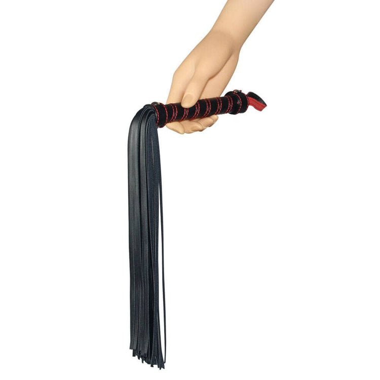 Bondage Fetish Beginners Flogger - Bici piele 45cm negru