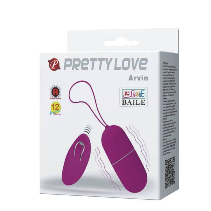 Arvin - Ou vibrator cu telecomandă 12 moduri de vibrație mov