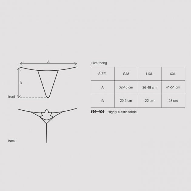 Tanga Luiza negru L/XL