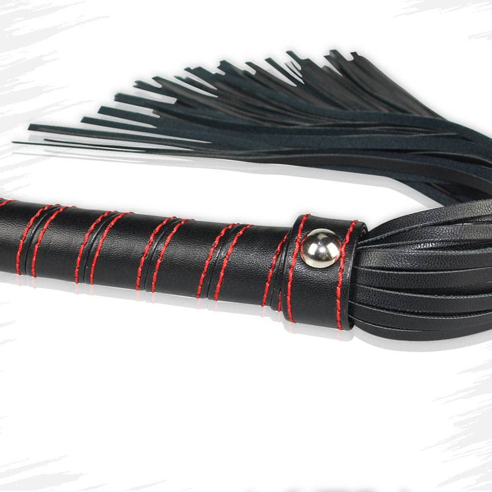 Bondage Fetish Beginners Flogger - Bici piele 45cm negru