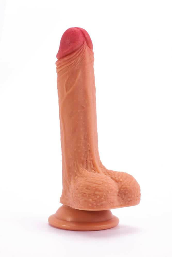 Du-te, Vino - Dildo Realistic cu Strat Dublu de Piele 18 cm