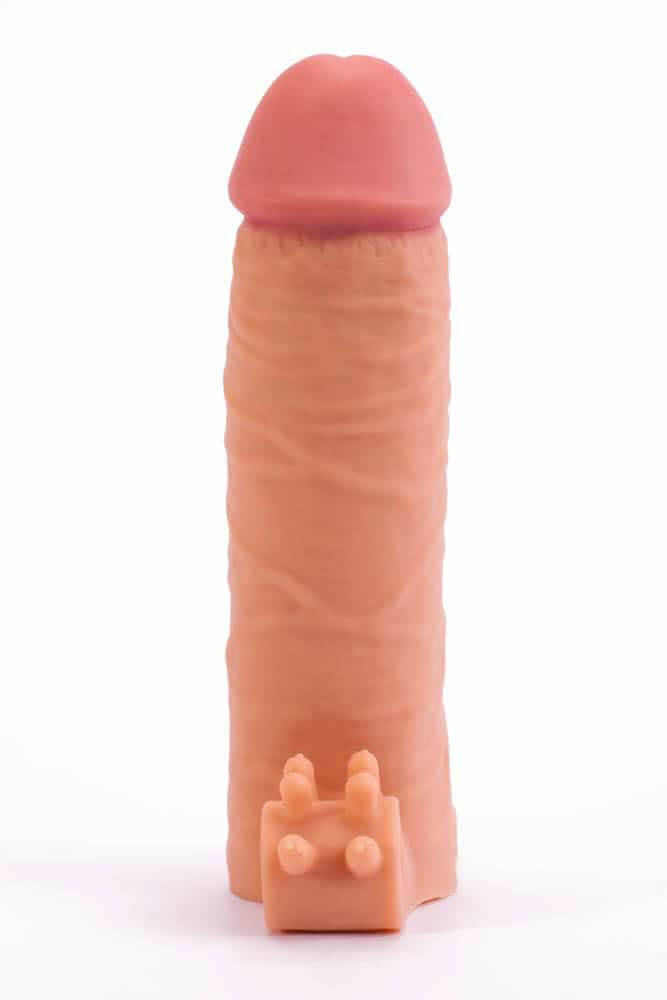 Pleasure X-Tender - Manșon prelungitor penis cu vibrații, 13 cm