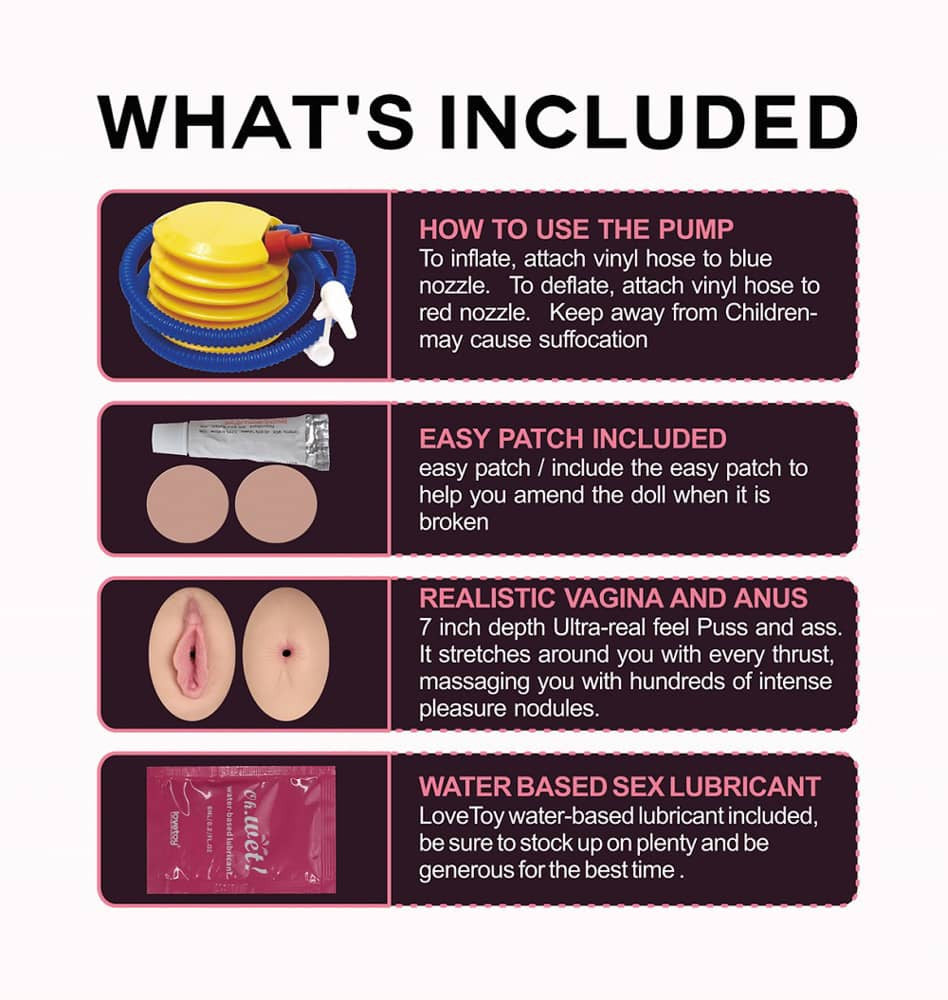 Țâțoasa excitată - Păpușă gonflabilă cu cap, sâni , vagin si anus de silicon