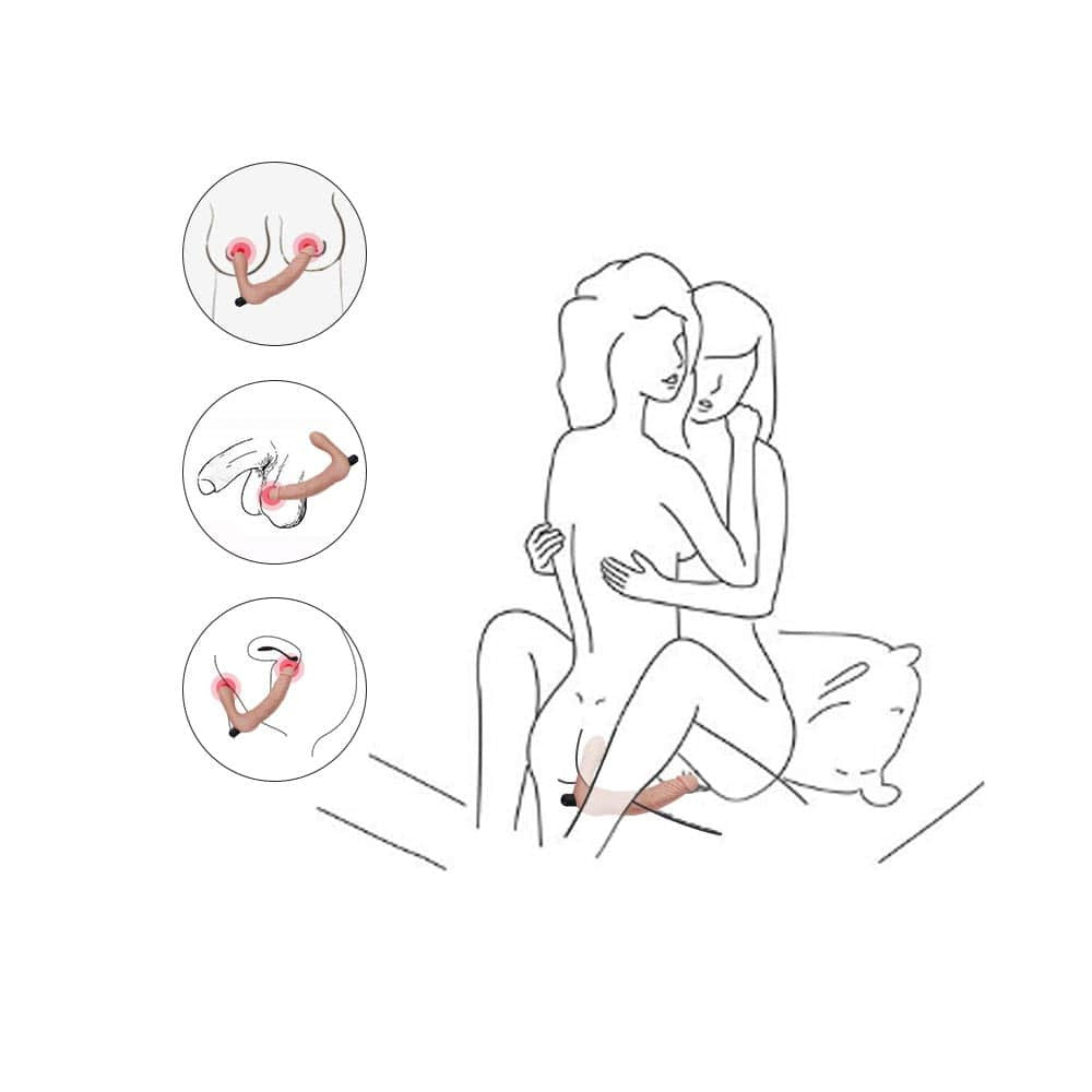 Vibrator dublu realistic strapless strapon