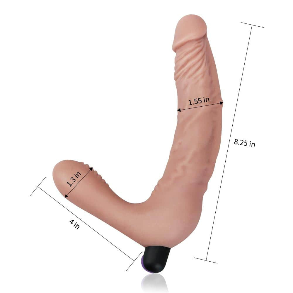 Vibrator dublu realistic strapless strapon