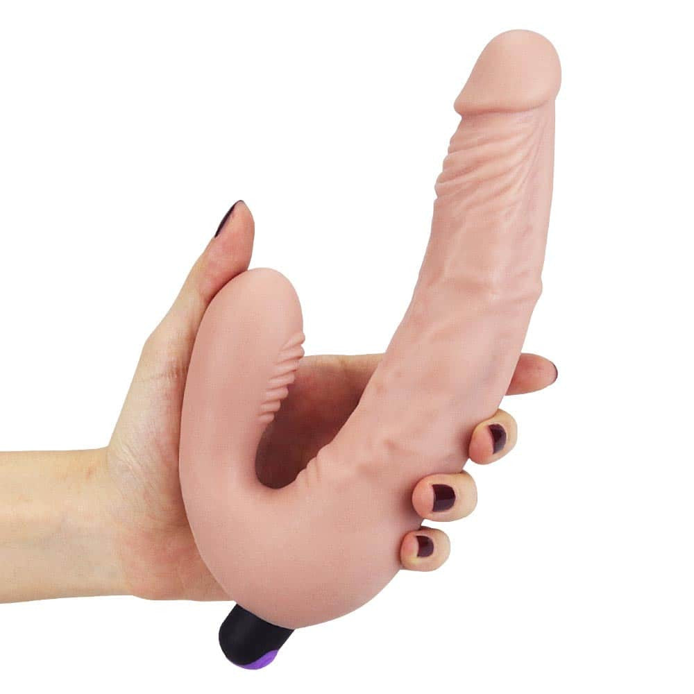 Vibrator dublu realistic strapless strapon
