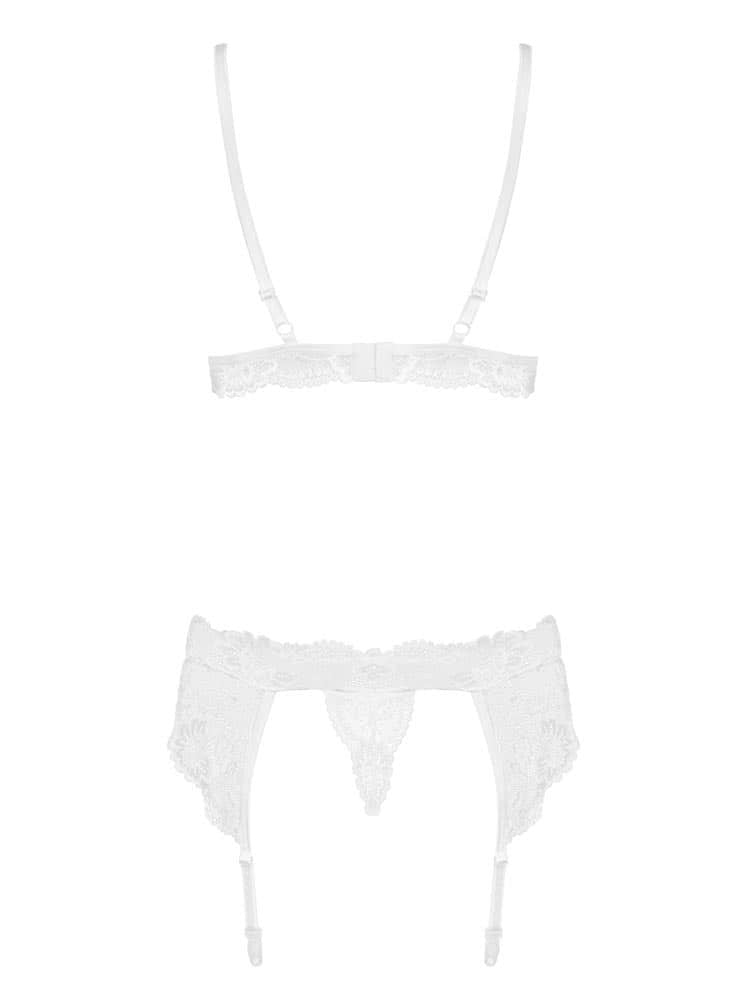 Angel - Set lenjerie intimă sexy pentru femei, alb, S/M