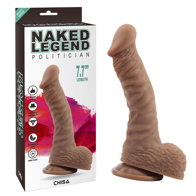 Politicianul - Dildo Realistic Silicon cu Testicule 19.5 cm