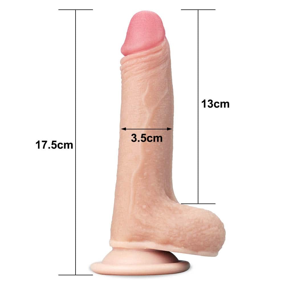 Belitu - Dildo realistic dublu strat piele 17.5cm
