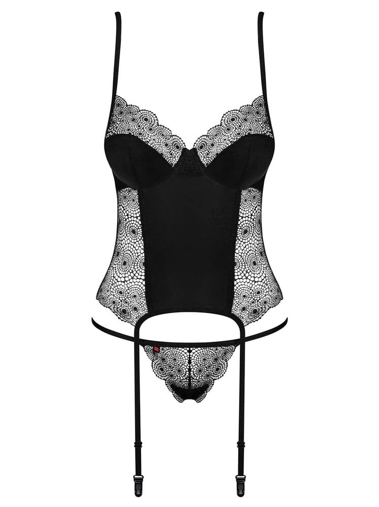 Sharlotte - corset si tanga negru S/M