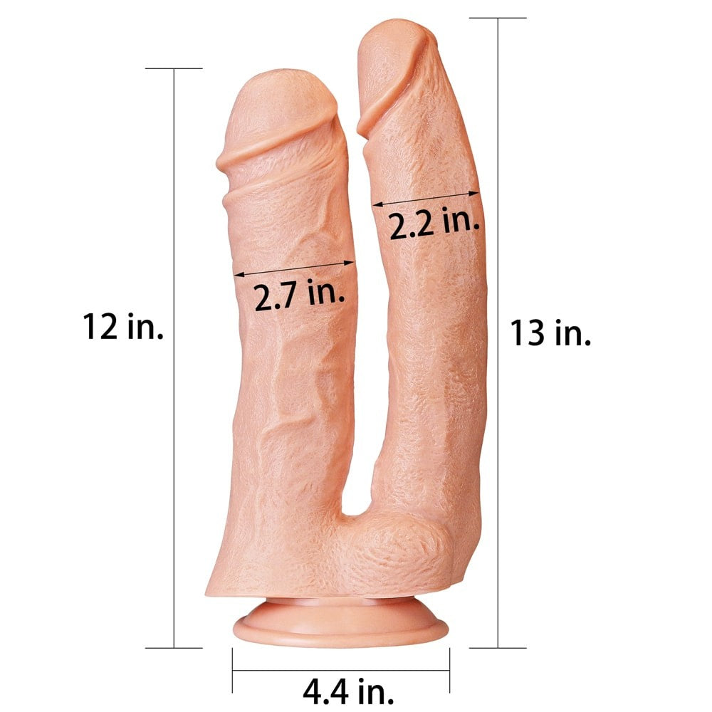 Double Drill - Dildo realistic dublu mare 30 cm