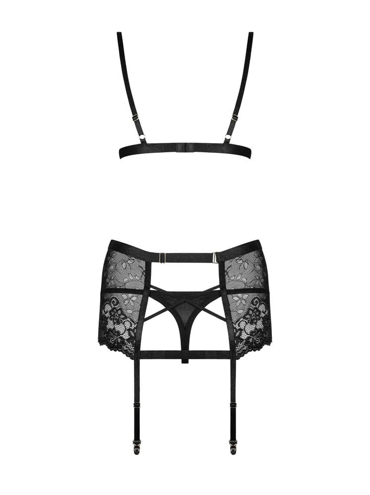 Blanita - Set lenjerie sexy, 3 piese, S/M