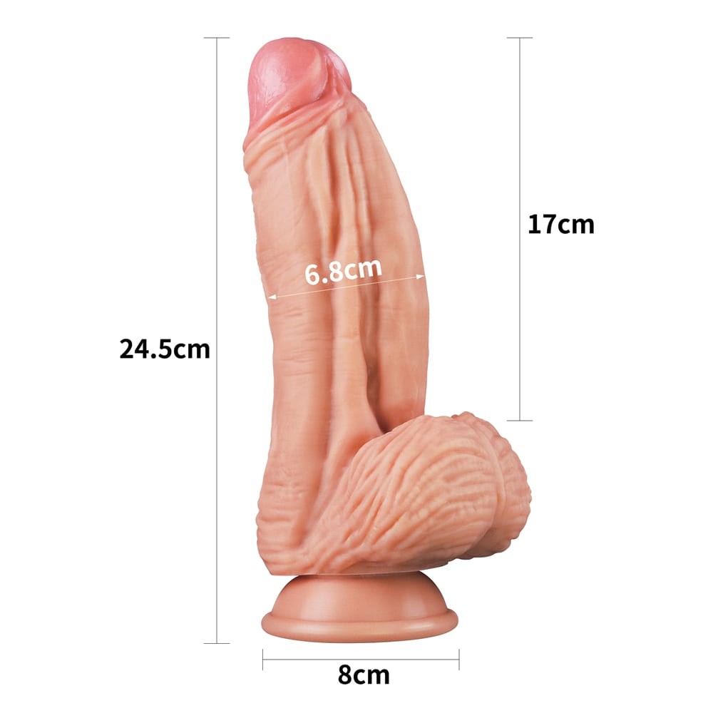 Grosolanul - Dildo Realistic Premium cu Ventuză 24.5 cm