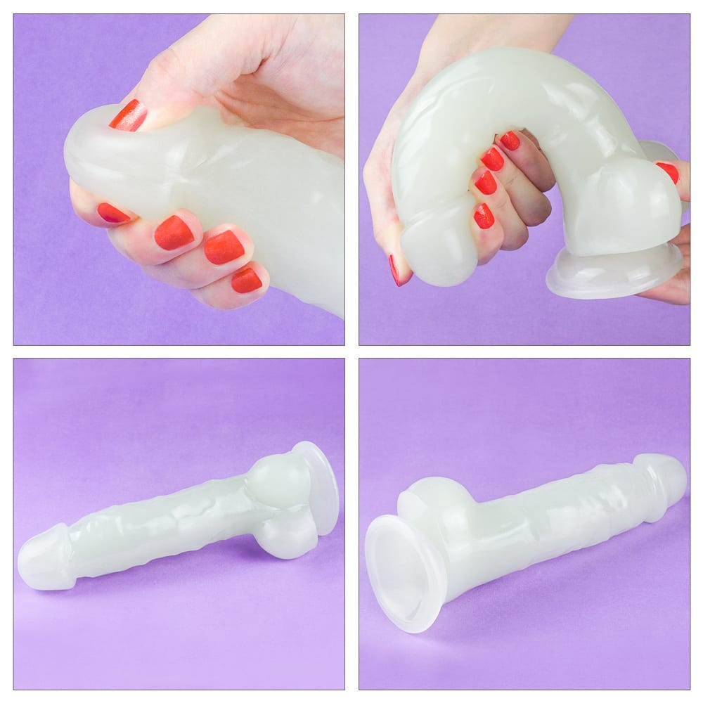 Lumino Play - Dildo Realistic Luminos cu Ventuză 21.5 cm