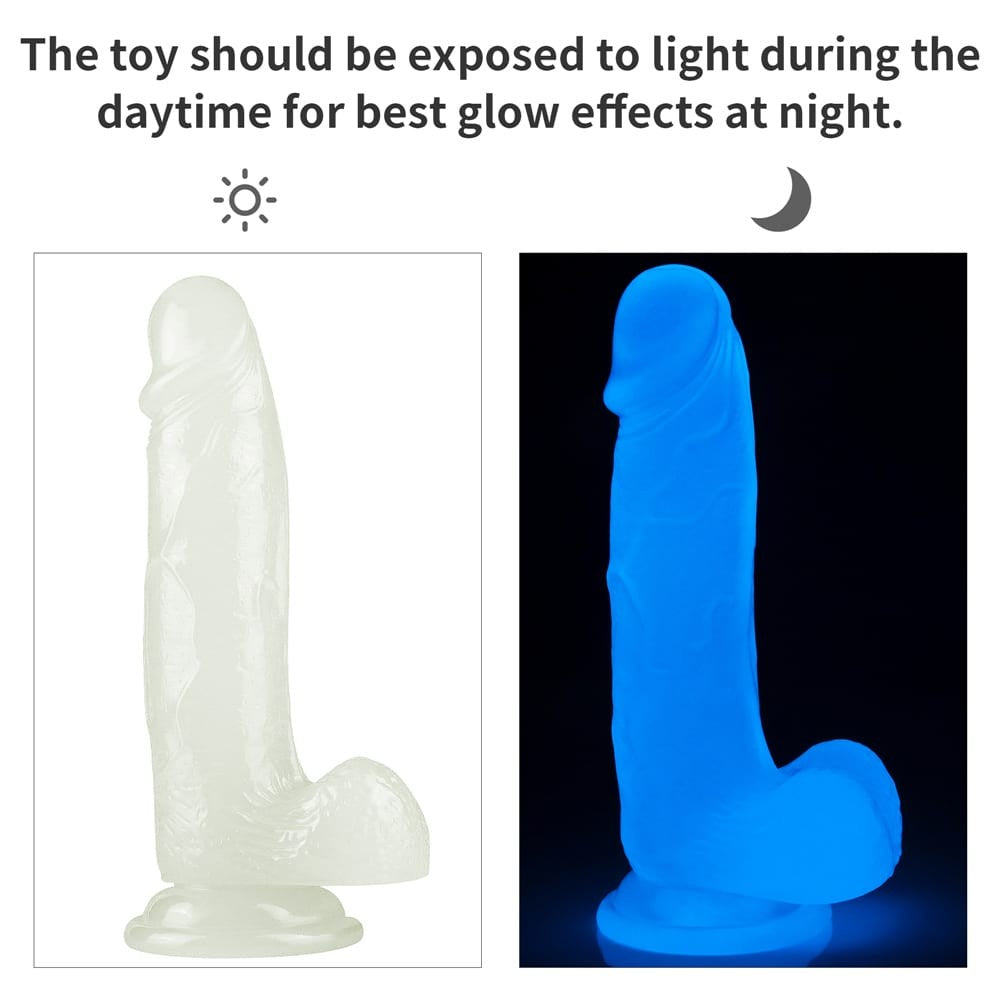 Lumino Play - Dildo Realistic Luminos cu Ventuză 19 cm