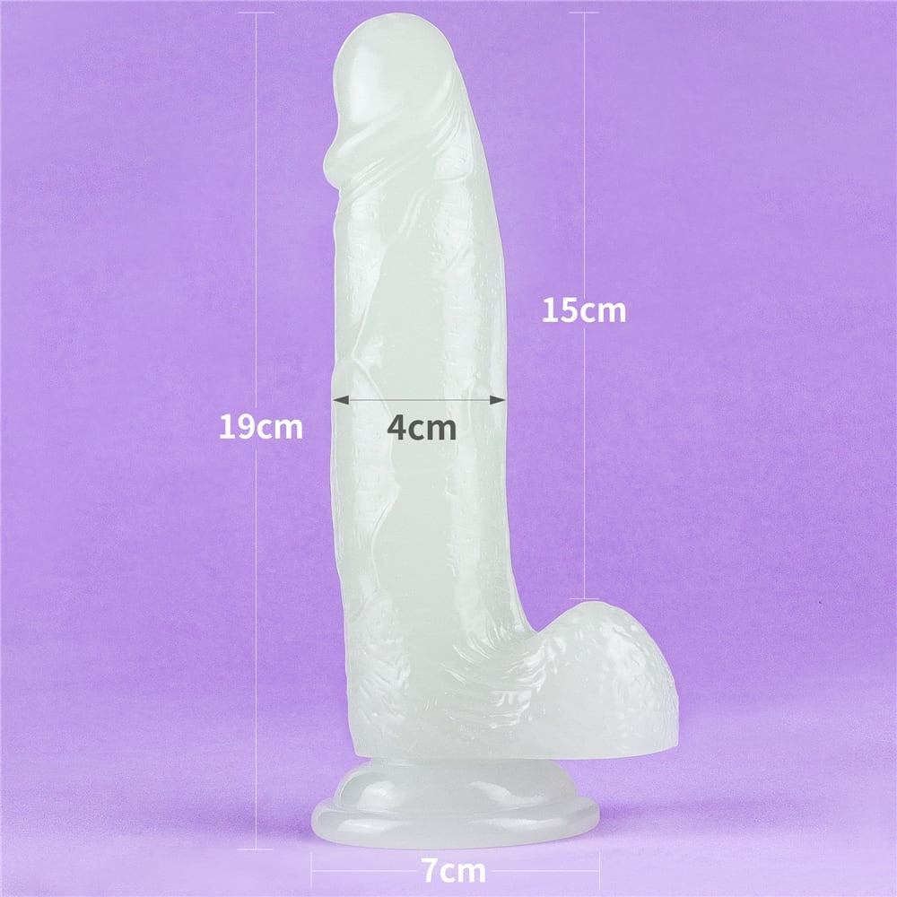 Lumino Play - Dildo Realistic Luminos cu Ventuză 19 cm