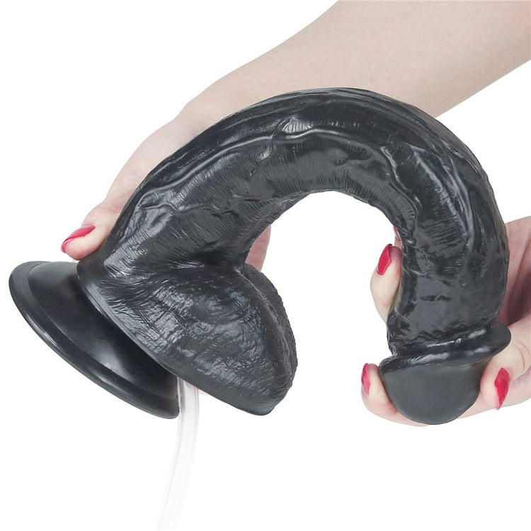 Ejaculare Extremă - Dildo Realistic cu Ejaculare Negru 27.5 cm