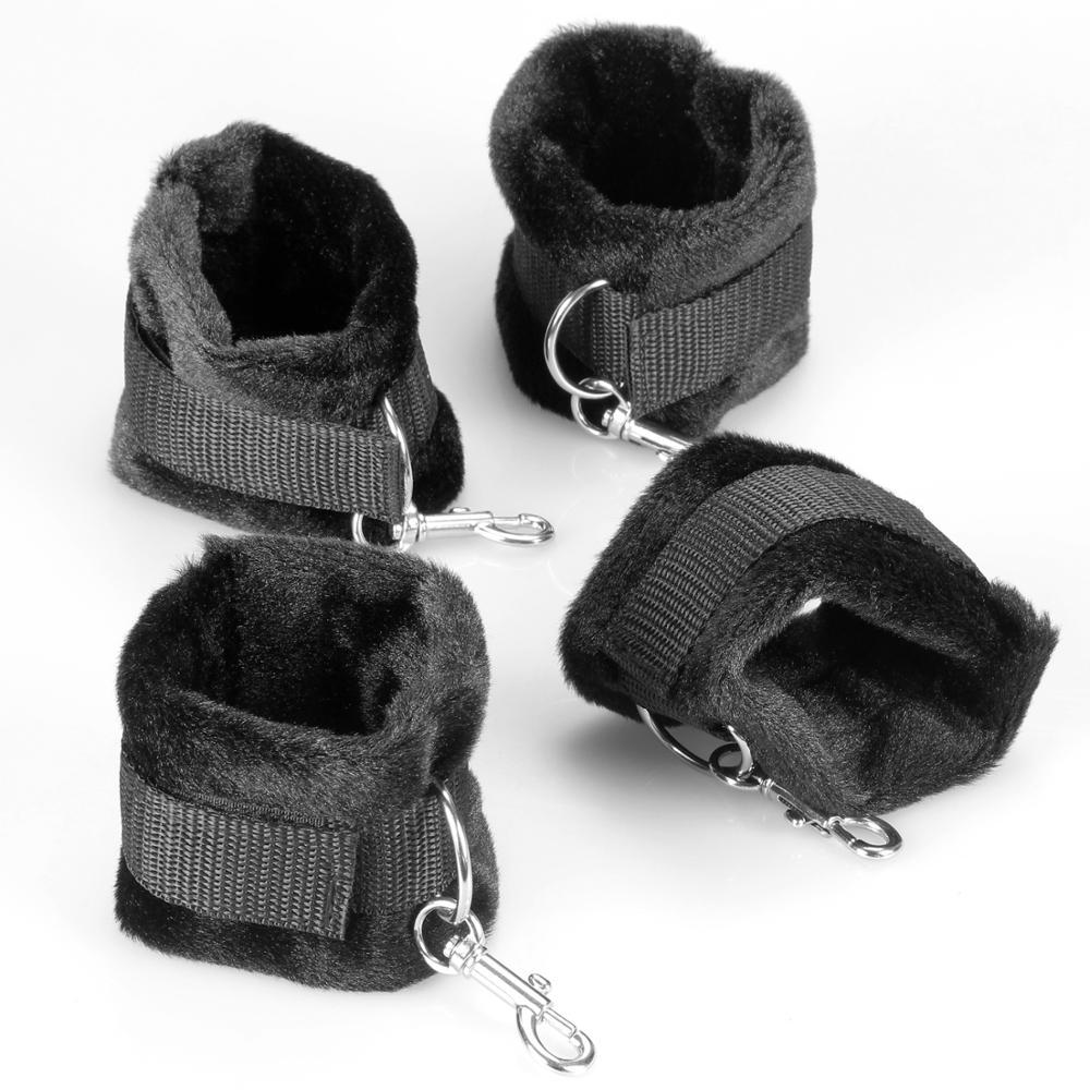 Cătușe pentru mâini și picioare cu prindere de pat și blindfold-Hatar