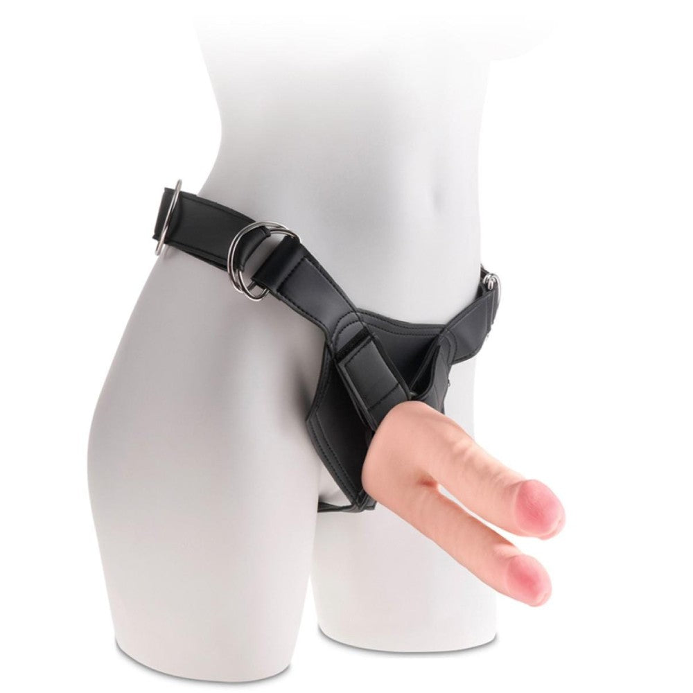 Dublă Penetrare - Dildo Realistic Dublu cu Triplă Densitate 15.2 cm