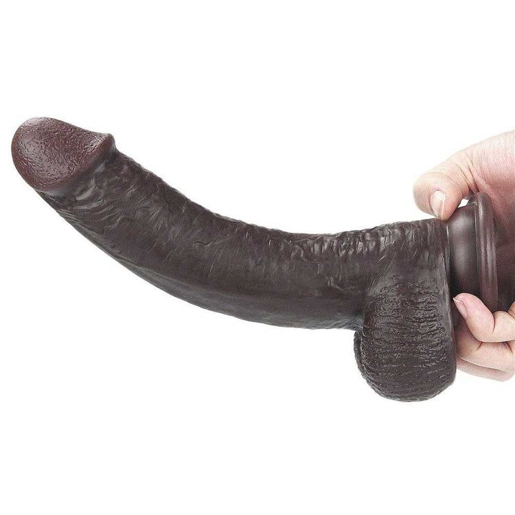 Dark Side - Dildo Realistic cu Strat Dublu de Silicon Glisant 18 cm