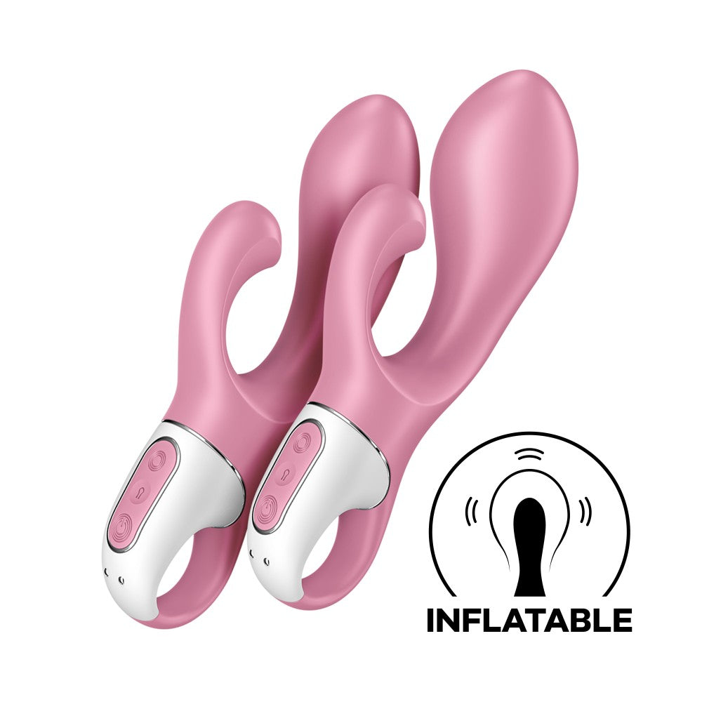 Air Pump Bunny 2 light red - Vibrator Iepuras Gonflabil, 20x4.2 cm - detaliu 5