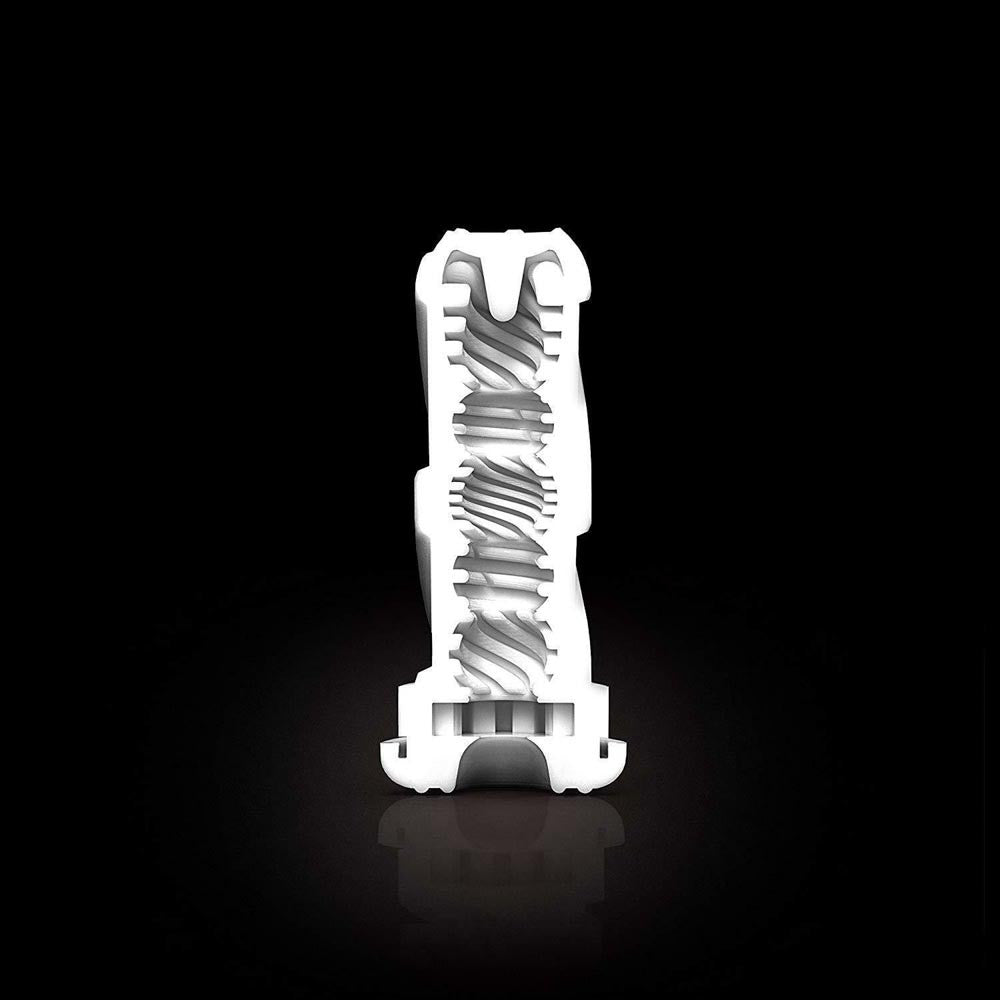 Air-Tech Twist Ripple - Masturbator negru, 15.6 cm - detaliu 2