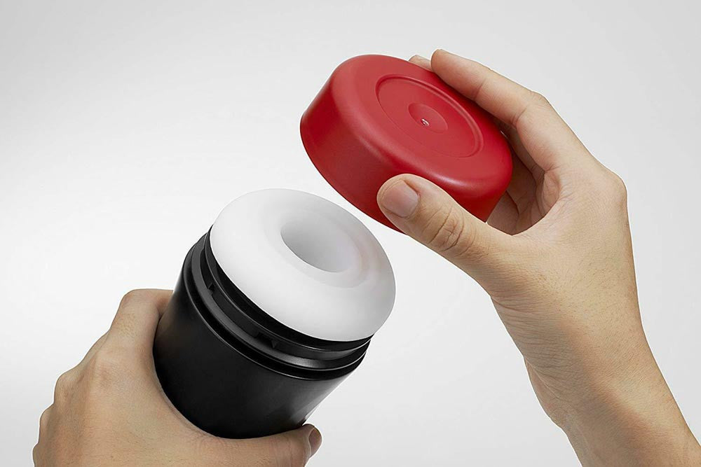 Air-Tech Twist Ripple - Masturbator negru, 15.6 cm - detaliu 5