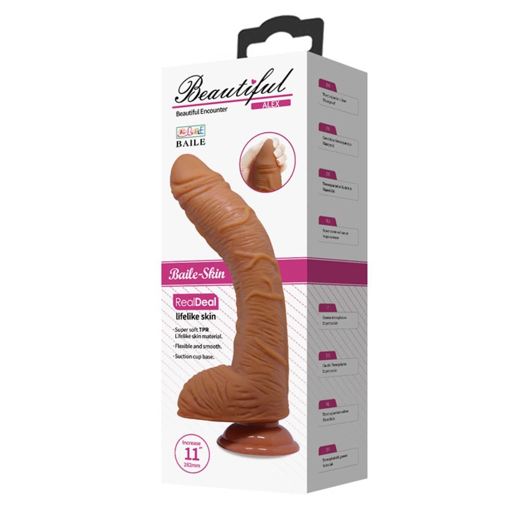 Alex cel Frumos 11" - Dildo Realistic cu Ventuza, 28 cm - detaliu 6